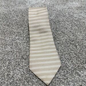 Ermenegildo Zegna Beige Striped Tie